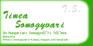 timea somogyvari business card